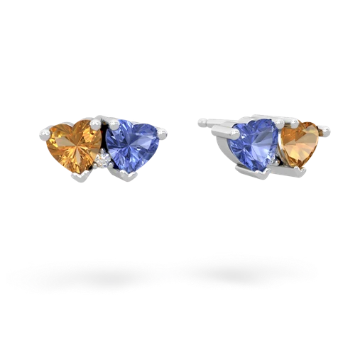 citrine-tanzanite  earrings