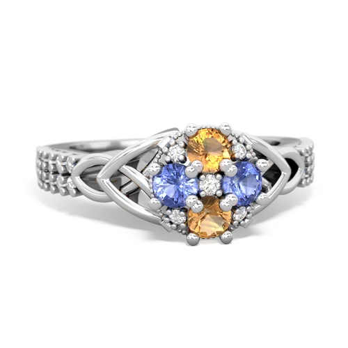 citrine-tanzanite engagement ring