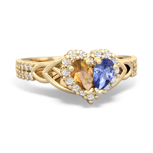 citrine-tanzanite keepsake engagement ring