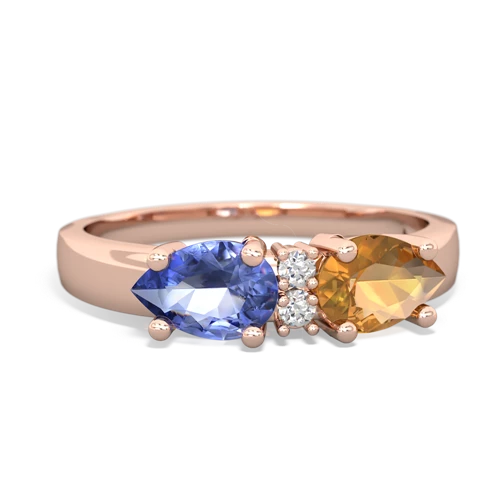 citrine-tanzanite timeless ring