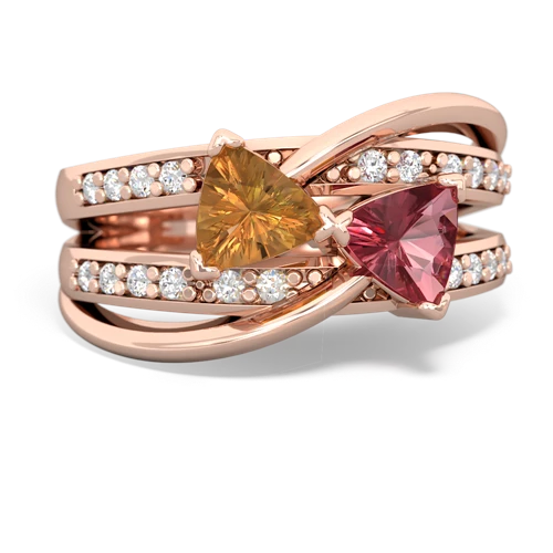 citrine-tourmaline couture ring