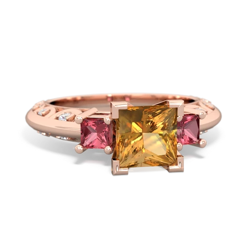 citrine-tourmaline engagement ring