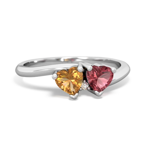 citrine-tourmaline sweethearts promise ring