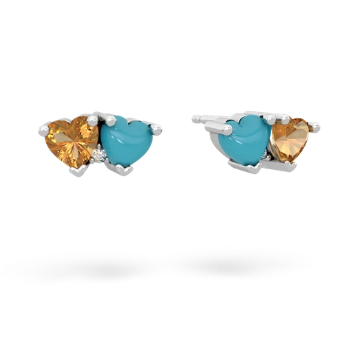 citrine-turquoise  earrings