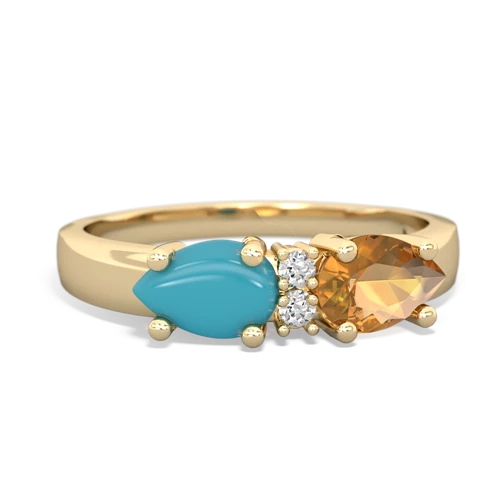 citrine-turquoise timeless ring