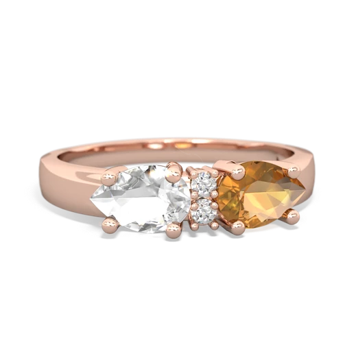 citrine-white topaz timeless ring