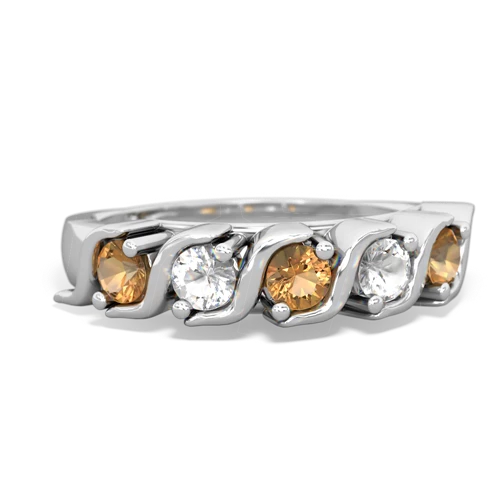 citrine-white topaz timeless ring