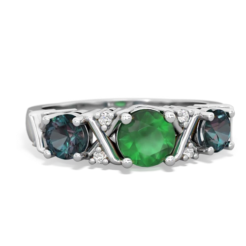 emerald-alexandrite timeless ring