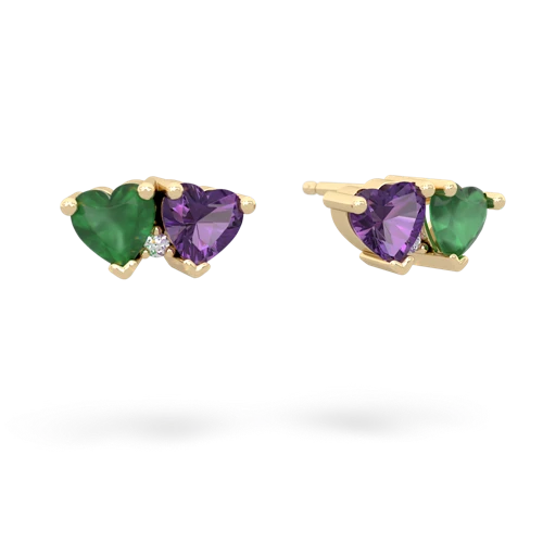 emerald-amethyst  earrings