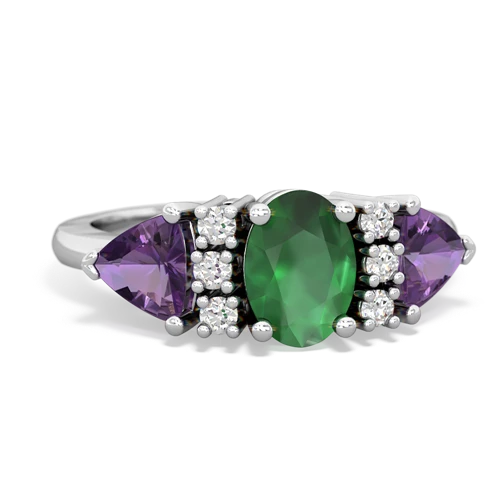 emerald-amethyst timeless ring