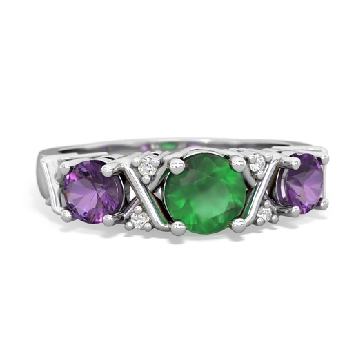 emerald-amethyst timeless ring