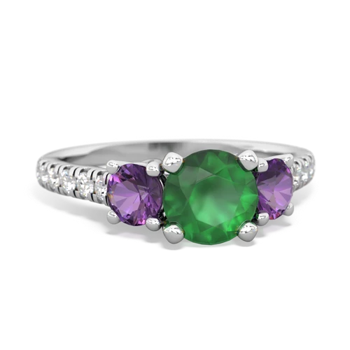 emerald-amethyst trellis pave ring