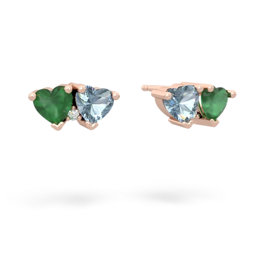 emerald-aquamarine  earrings