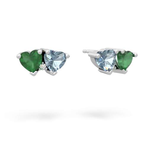 emerald-aquamarine  earrings