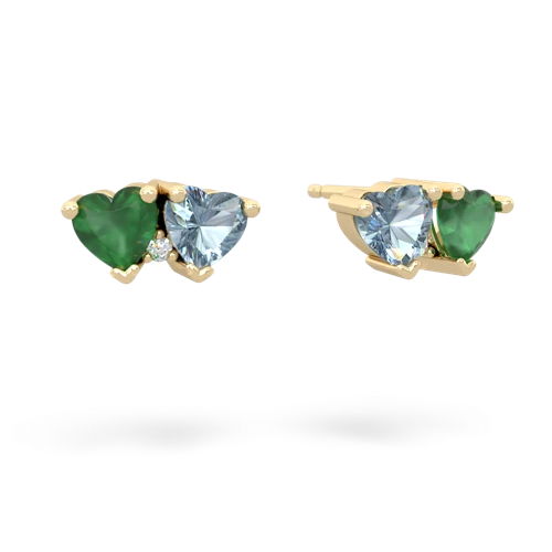 emerald-aquamarine  earrings