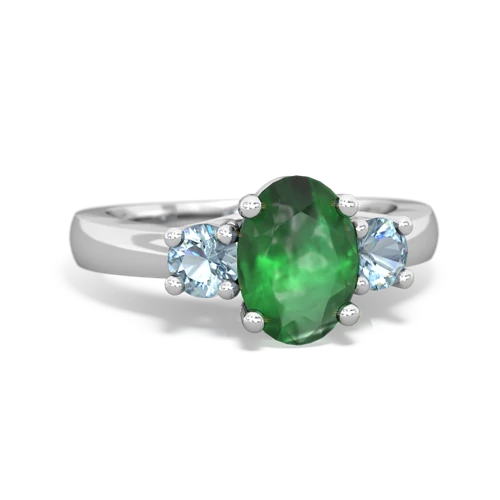 emerald-aquamarine timeless ring