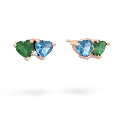 emerald-blue topaz  earrings