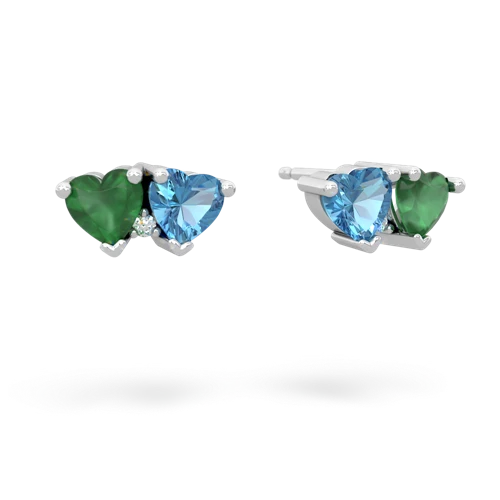 emerald-blue topaz  earrings