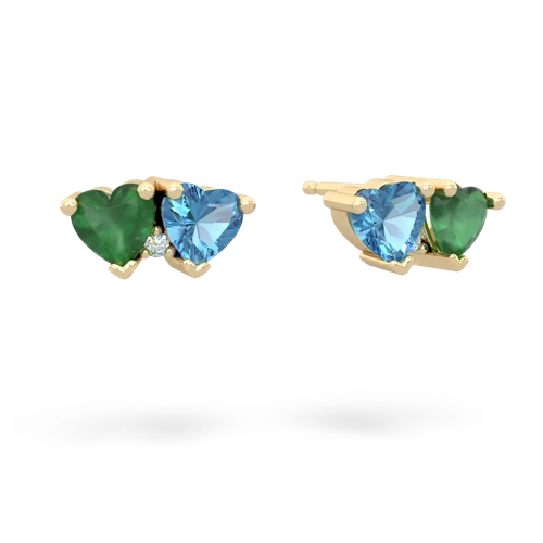 emerald-blue topaz  earrings