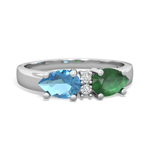 emerald-blue topaz timeless ring