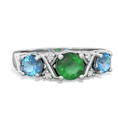 emerald-blue topaz timeless ring