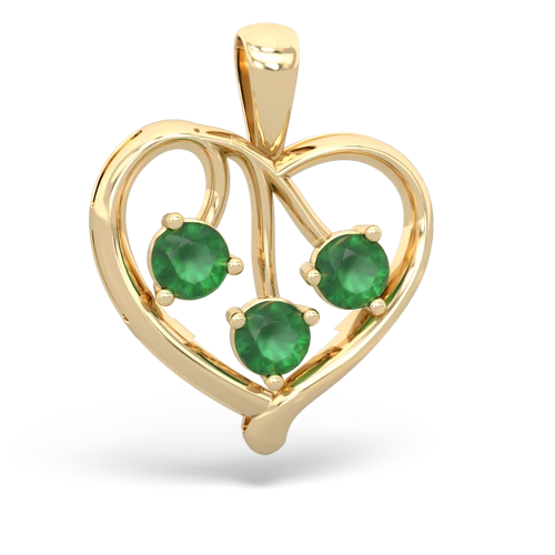 tanzanite-peridot love heart pendant