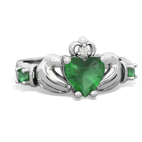 smoky quartz-peridot claddagh ring