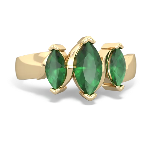 emerald-emerald keepsake ring