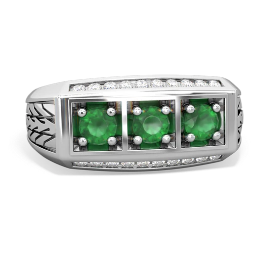 jade-turquoise three stone ring