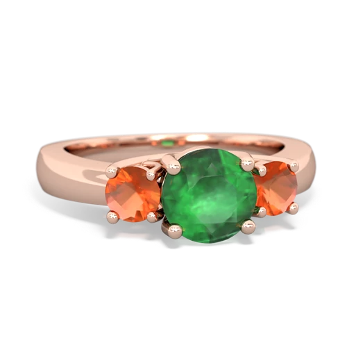 emerald-fire opal timeless ring