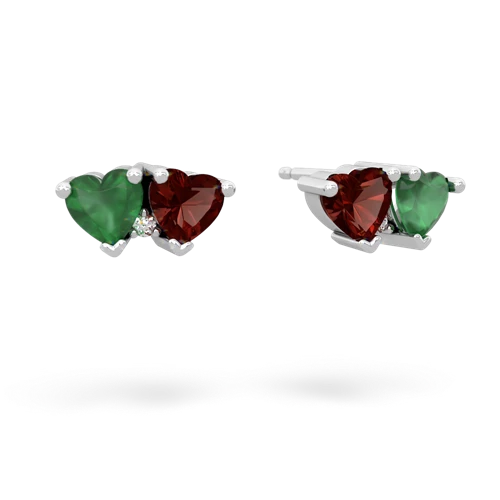 emerald-garnet  earrings