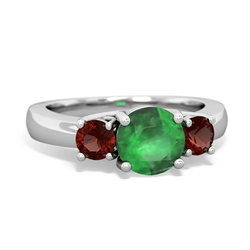 emerald-garnet timeless ring