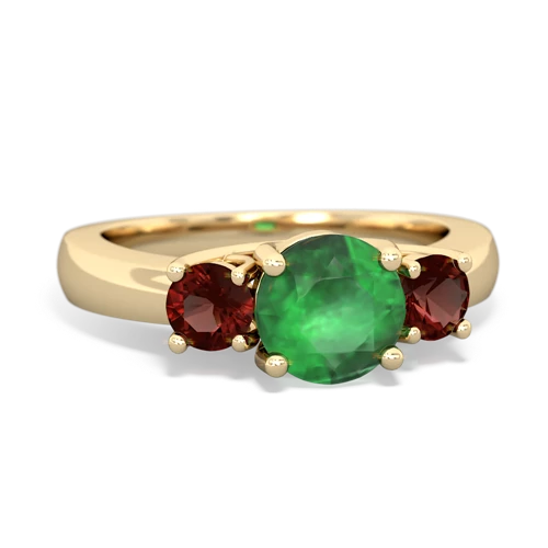 emerald-garnet timeless ring