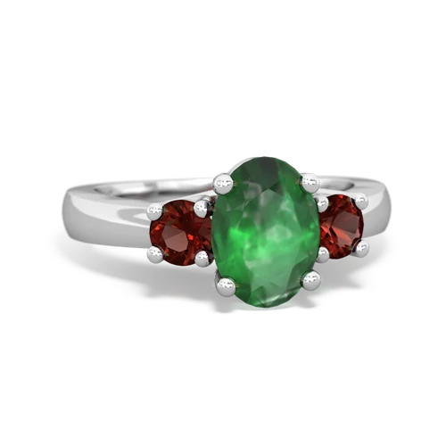 emerald-garnet timeless ring