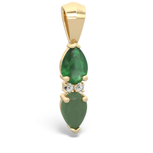 emerald-jade bowtie pendant