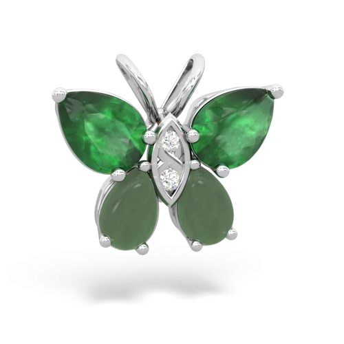 emerald-jade butterfly pendant