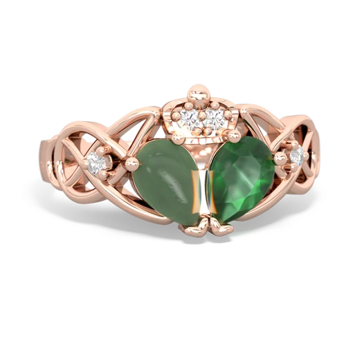 emerald-jade claddagh ring