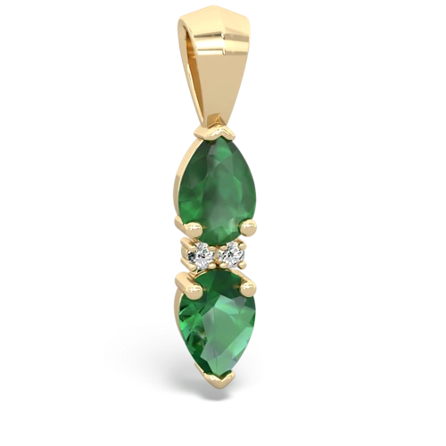 emerald-lab emerald bowtie pendant