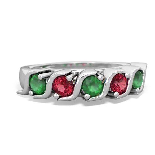 emerald-lab ruby timeless ring