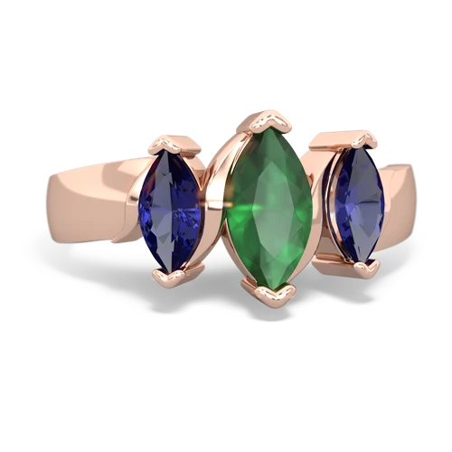 emerald-lab sapphire keepsake ring