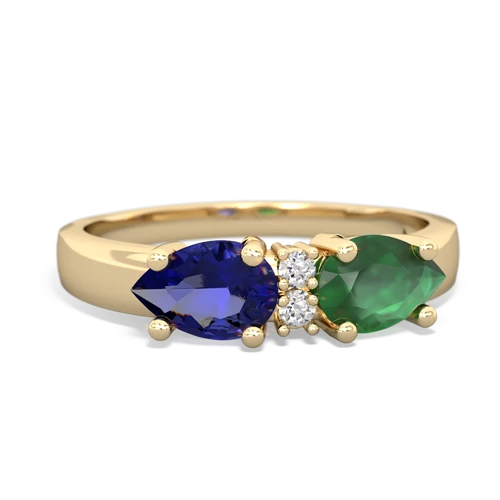 emerald-lab sapphire timeless ring