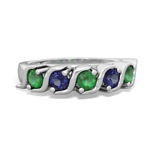 emerald-lab sapphire timeless ring