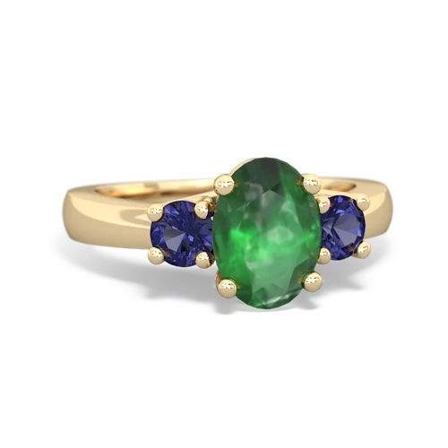 emerald-lab sapphire timeless ring