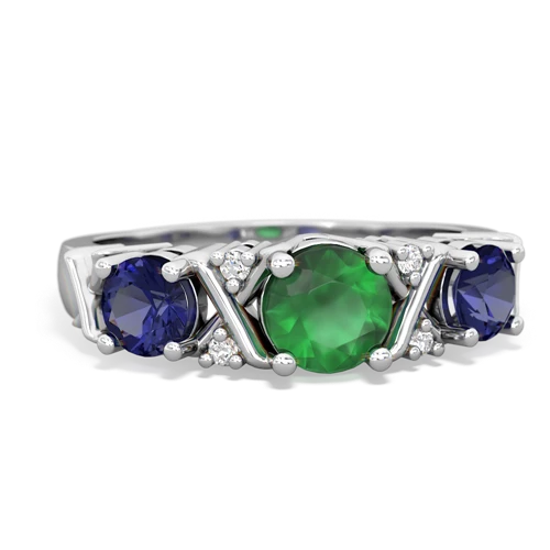 emerald-lab sapphire timeless ring