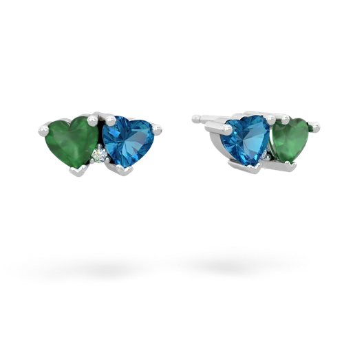 emerald-london topaz  earrings