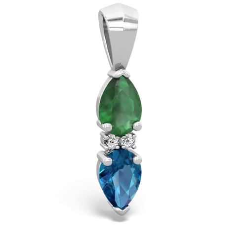 emerald-london topaz bowtie pendant