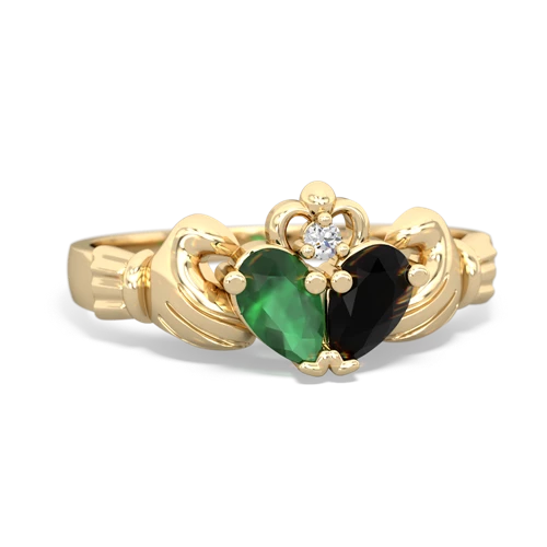 emerald-onyx claddagh ring