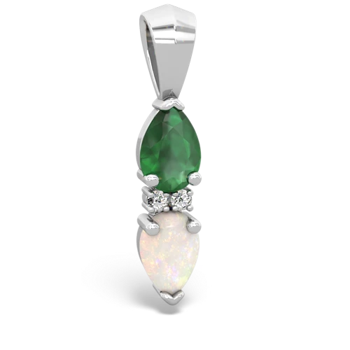 emerald-opal bowtie pendant