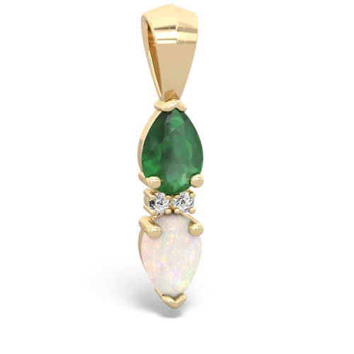 emerald-opal bowtie pendant