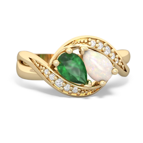 emerald-opal keepsake curls ring